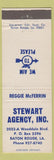 Matchbook Cover - Stewart Agency Real Estate? Insurance? Baton Rouge LA