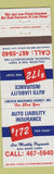 Matchbook Cover - Lincoln Insurance Agency Chicago IL