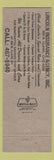 Matchbook Cover - Lincoln Insurance Agency Chicago IL