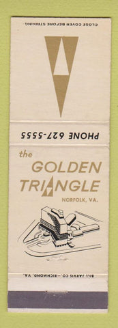 Matchbook Cover - Golden Triangle Norfolk VA