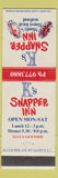 Matchbook Cover - K's Snapper Inn Seafood New Zealand