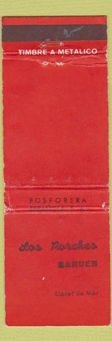 Matchbook Cover - Las Parches Garden Lloret de Mar Spain? WEAR