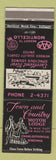 Matchbook Cover - Town and Country Motor Lodge Charlottesville VA