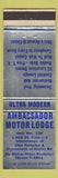 Matchbook Cover - Ambassador Motor Lodge Perrysburg? OH WEAR
