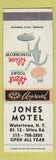 Matchbook Cover - Jones Motel Watertown NY