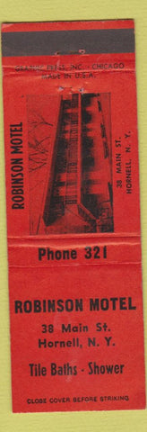 Matchbook Cover - Robinson Motel Hornell NY