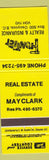 Matchbook Cover Frontier Real Estate Insurance Osoyoos BC May Clark