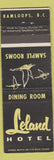 Matchbook Cover - Leland Hotel Kamloops BC WEAR