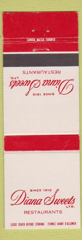 Matchbook Cover - Diana Sweets Restaurants Toronto ON