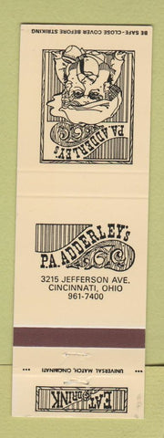 Matchbook Cover - PA Adderley's Cincinnati OH