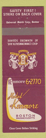Matchbook Cover - Hotel Kenmore Boston MA