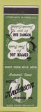 Matchbook Cover - Hotel Anderson IN