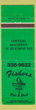Matchbook Cover - Fishers Pier 4 Bar Hamilton ON GREEN WEAR