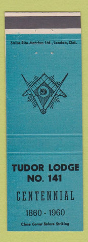 Matchbook Cover - Masons Tudor Lodge 1960 BLUE