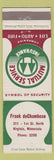 Matchbook Cover - Mutual Service Insurance Frank deChambeau Virgina MN