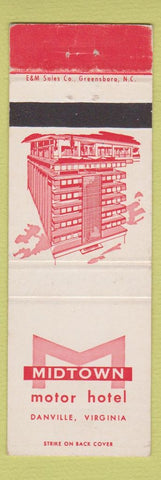 Matchbook Cover - Midtown Motor Hotel Danville VA