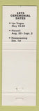Matchbook Cover - Shriners Kissel Bird 1973 Las Vegas Hawaii