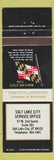 Matchbook Cover - Maryland Insurance Salt Lake City UT