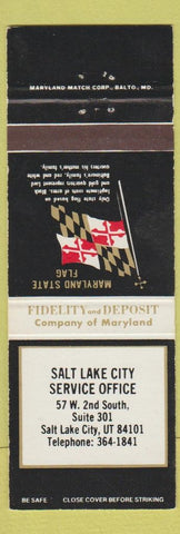 Matchbook Cover - Maryland Insurance Salt Lake City UT