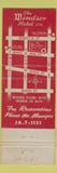 Matchbook Cover - Windsor Hotel Circus Room Hamilton ON