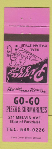 Matchbook Cover - Go Go Pizza Subs