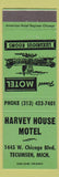 Matchbook Cover - Harvey House Motel Tecumseh MI