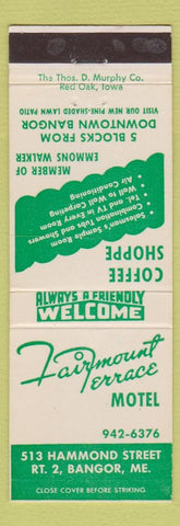 Matchbook Cover - Fairmount Terrace Motel Bangor ME