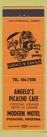 Matchbook Cover - Angelo's Picacho Cafe AZ