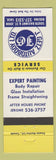 Matchbook Cover - J Getz Auto Body Regina SK