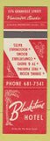 Matchbook Cover - Blackstone Hotel Vancouver BC