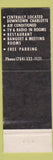 Matchbook Cover - Queen Charlotte Hotel Charlotte NC
