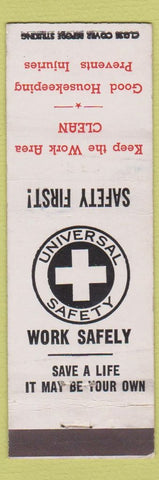Matchbook Cover - Safety Workplace