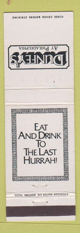Matchbook Cover - Dunfey's Restaurant Philadelphia PA
