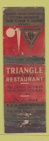 Matchbook Cover - Traingle Hof Brau Richmond Hill LI 1939 World's Fair WORN