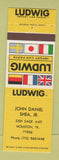 Matchbook Cover - Ludwig Imported Car Parts John Shea Houston TX
