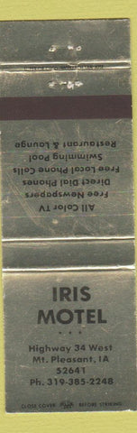 Matchbook Cover - Iris Motel Mount Pleasant IA WEAR