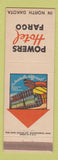 Matchbook Cover - Powers Hotel Fargo ND