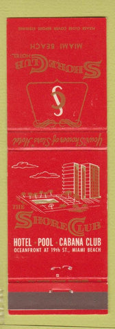 Matchbook Cover - Shore Club Hotel Miami Beach FL