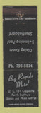Matchbook Cover - Big Rapids Motel MI WEAR