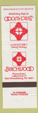 Matchbook Cover - Birchwood East Stroudsburg PA