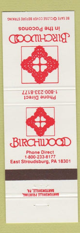 Matchbook Cover - Birchwood East Stroudsburg PA