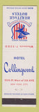 Matchbook Cover - Hotel Collingwood New York City