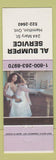 Matchbook Cover - Al Bumper Service Hamilton ON nude pinup