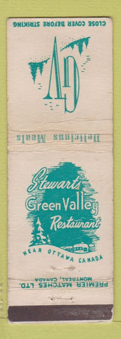 Matchbook Cover - Stuart's Green Valley Restaurant Ottawa ON WORN