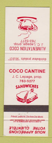 Matchbook Cover - Coco Cantine Alimentation Coco