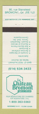 Matchbook Cover - La Chateau Bromont QC