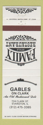 Matchbook Cover - Gables on Clark Evanston IL