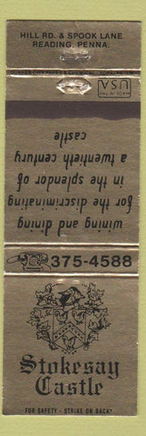 Matchbook Cover - Stokesay Castle Reading PA