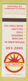 Matchbook Cover - Sun Drive In Cambridge ON WEAR