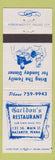 Matchbook Cover - Carldon's Restaurant Nazareth PA